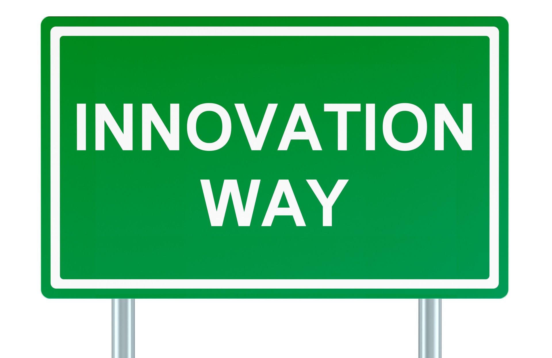 Innovation Way, road sign. 3D rendering